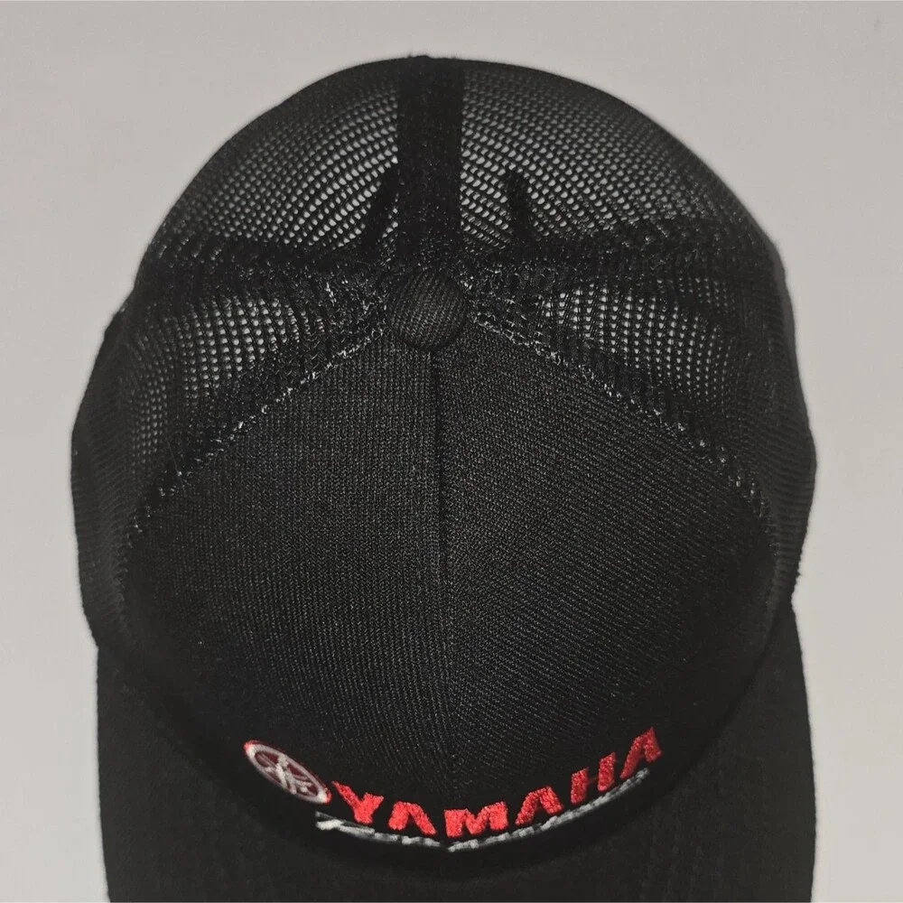 Yamaha Revs Your Heart Trucker Hat Black Mesh Back Adjustable Snapback